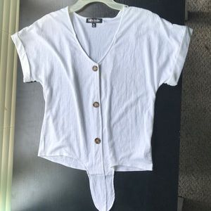 Tie at the front shirt